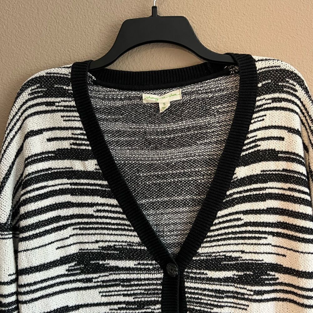 Anthropologie Button Front Striped Cardigan - Picture 2 of 7